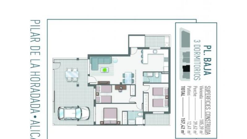 3 slaapkamer Appartement Te koop