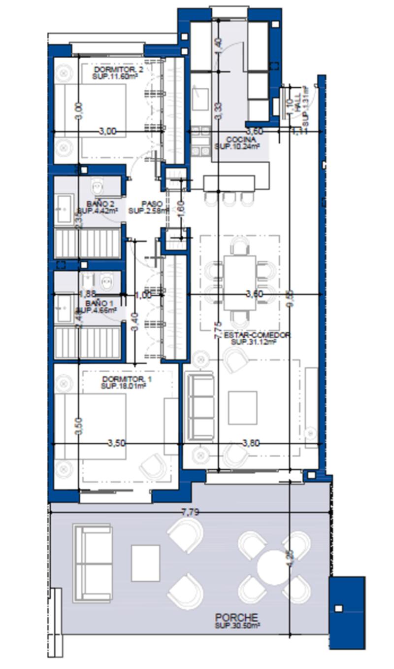 2 Cuarto Apartamento en venta