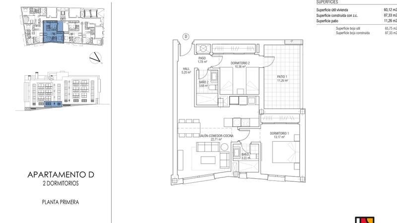 2 Cuarto Apartamento en venta