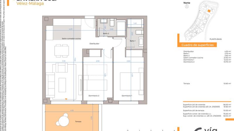 2 slaapkamer Appartement Te koop