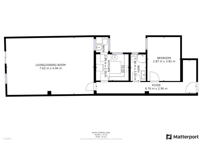 1 Cuarto Apartamento en venta