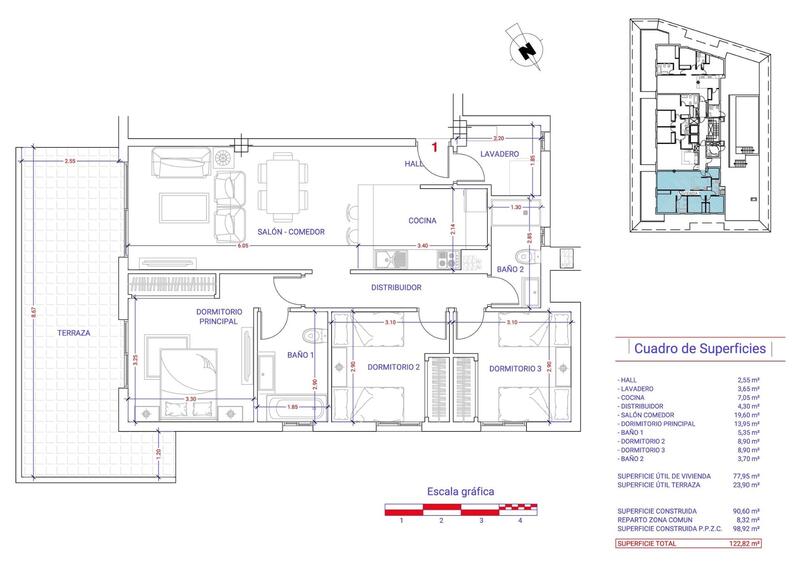 3 chambre Appartement à vendre