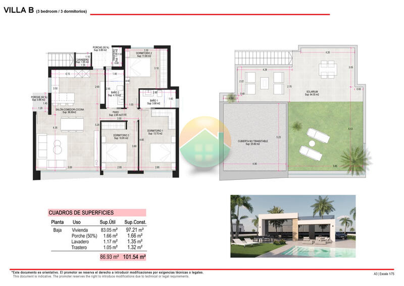 3 Cuarto Villa en venta
