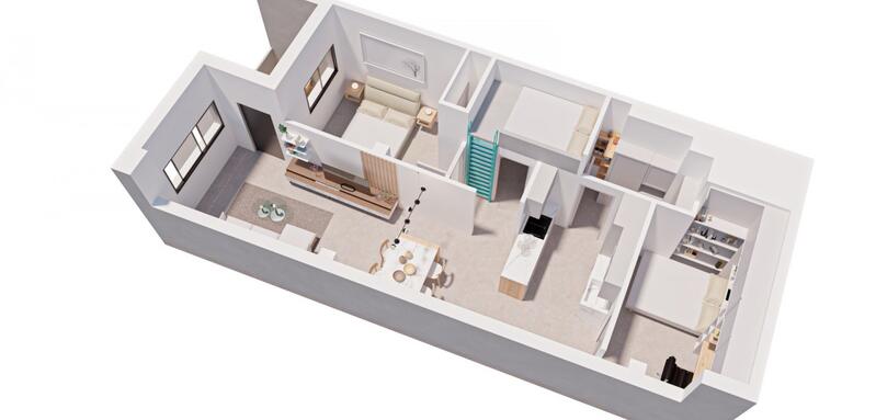 2 Cuarto Apartamento en venta