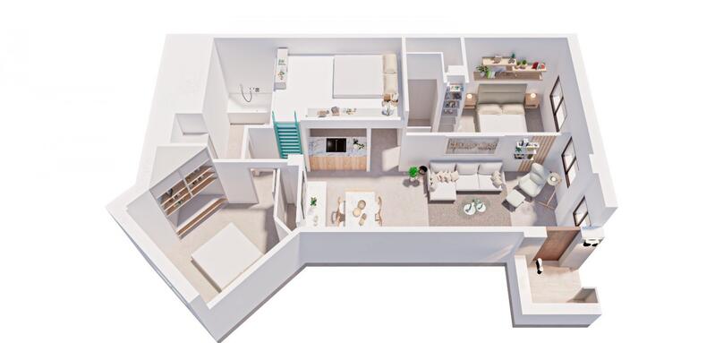 2 Cuarto Apartamento en venta