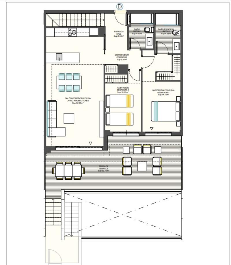 2 Schlafzimmer Appartement zu verkaufen