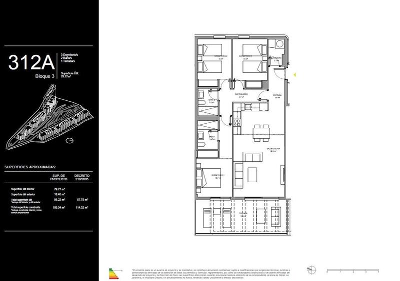 3 slaapkamer Appartement Te koop