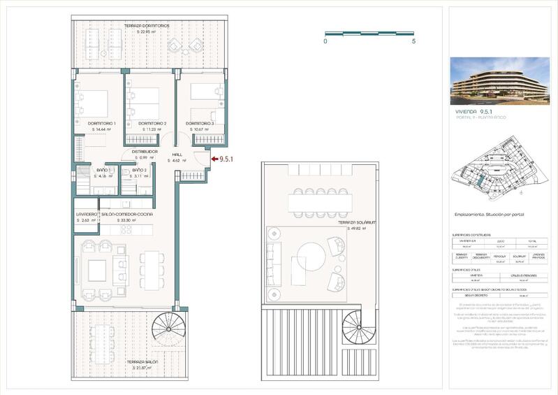 3 Schlafzimmer Appartement zu verkaufen