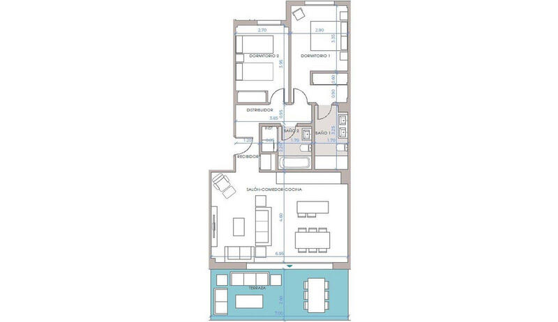 2 Cuarto Apartamento en venta