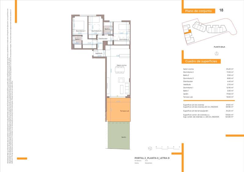 3 slaapkamer Appartement Te koop