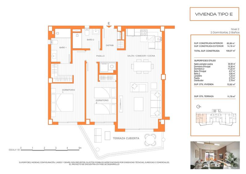 2 slaapkamer Appartement Te koop