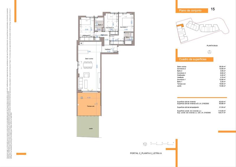 3 slaapkamer Appartement Te koop