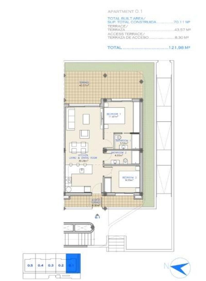 2 bedroom Apartment for sale