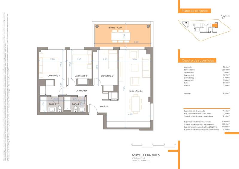 3 chambre Appartement à vendre