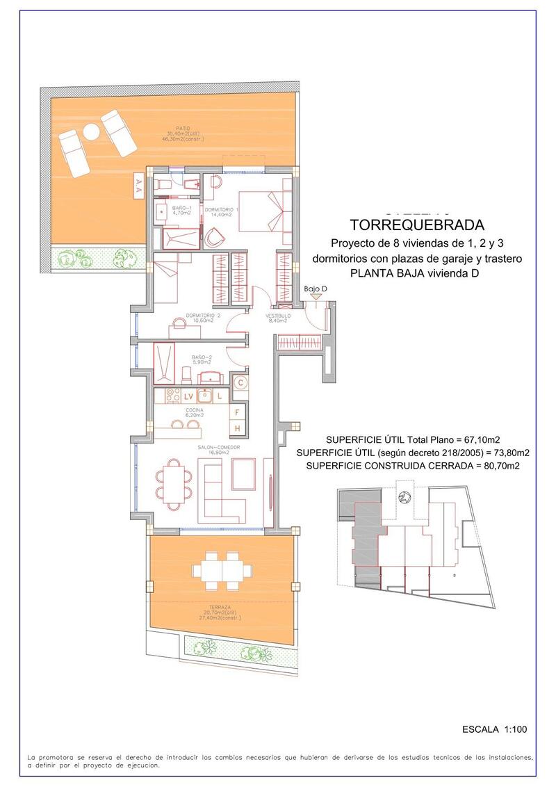 2 Schlafzimmer Appartement zu verkaufen