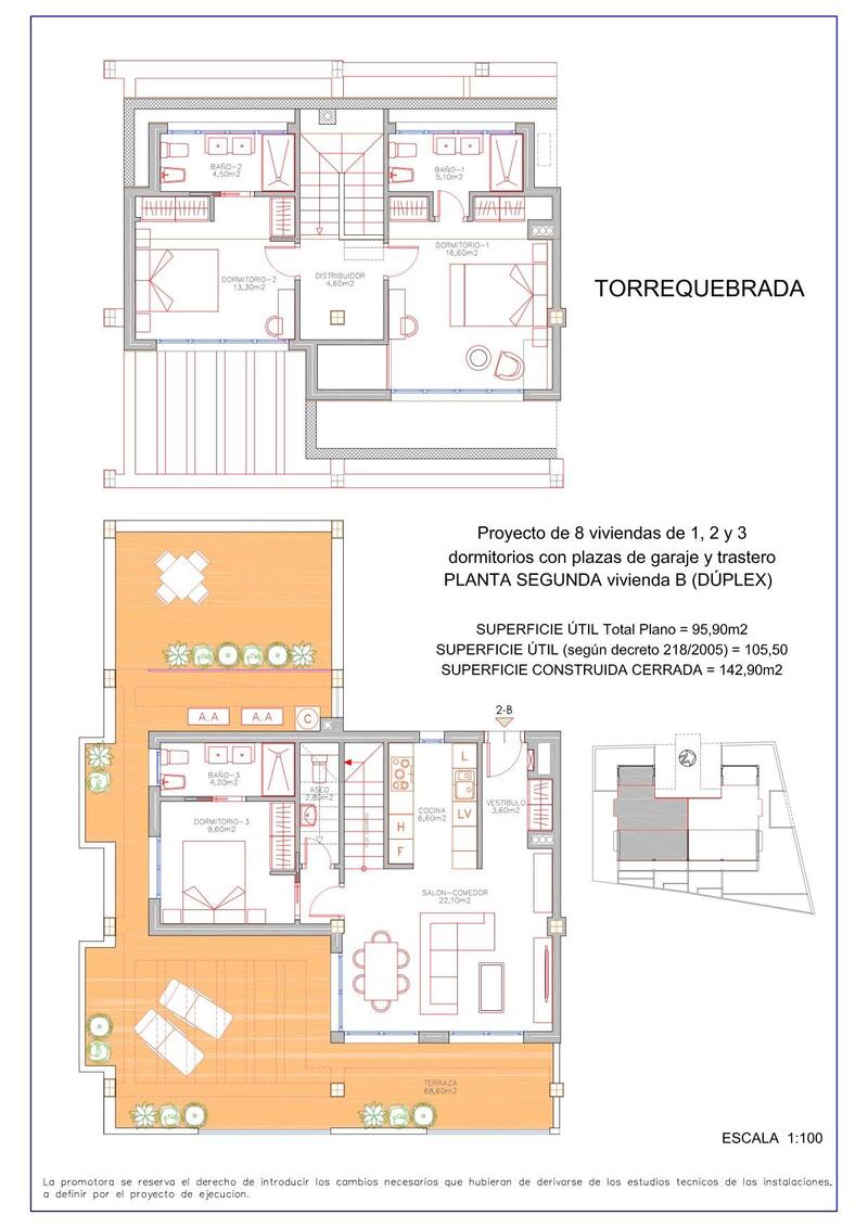 3 Schlafzimmer Appartement zu verkaufen