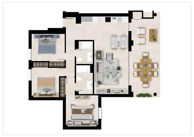 3 chambre Appartement à vendre
