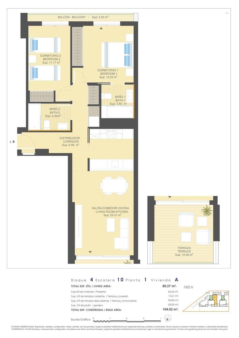 2 Schlafzimmer Appartement zu verkaufen