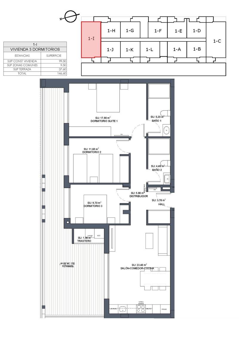 3 Schlafzimmer Appartement zu verkaufen