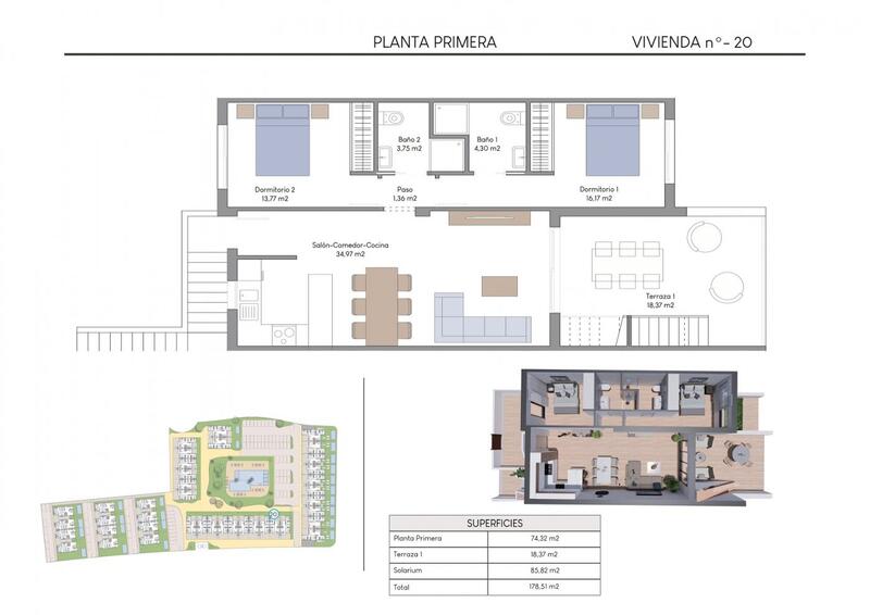 2 chambre Villa à vendre