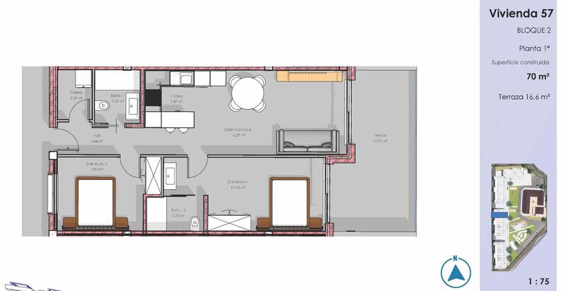 2 Cuarto Apartamento en venta