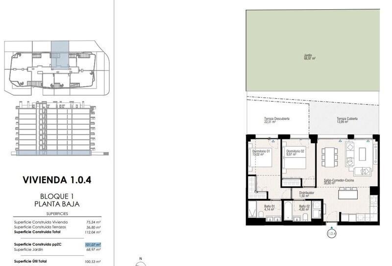 2 Cuarto Apartamento en venta