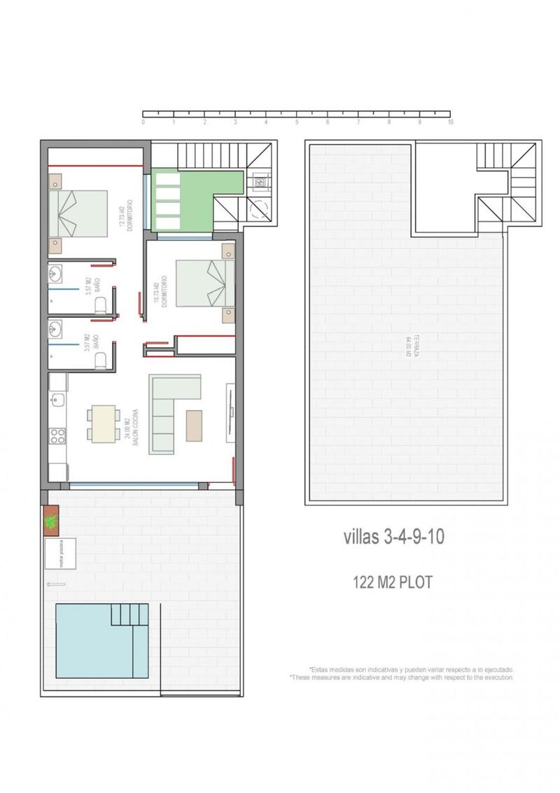 2 Cuarto Villa en venta