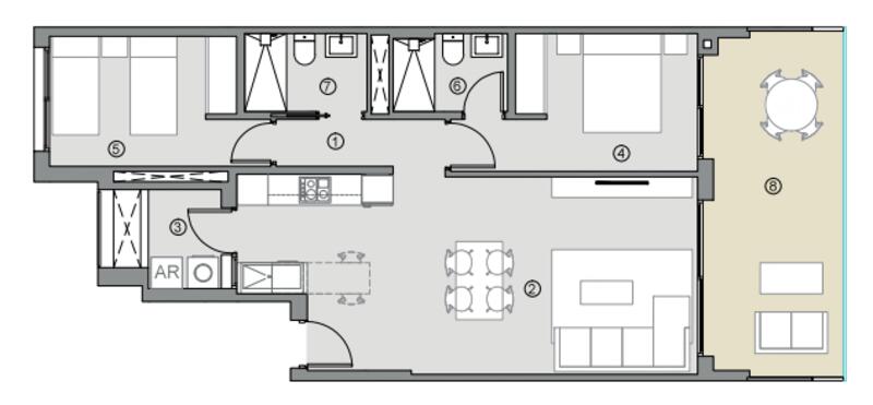 2 Schlafzimmer Appartement zu verkaufen