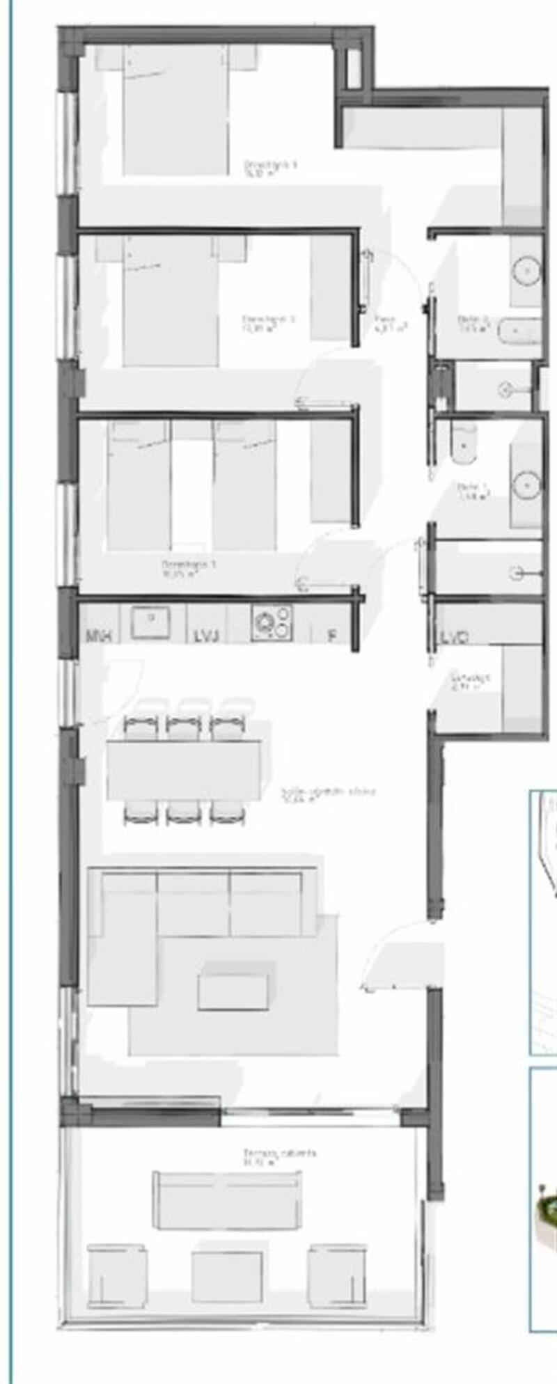 3 Cuarto Apartamento en venta