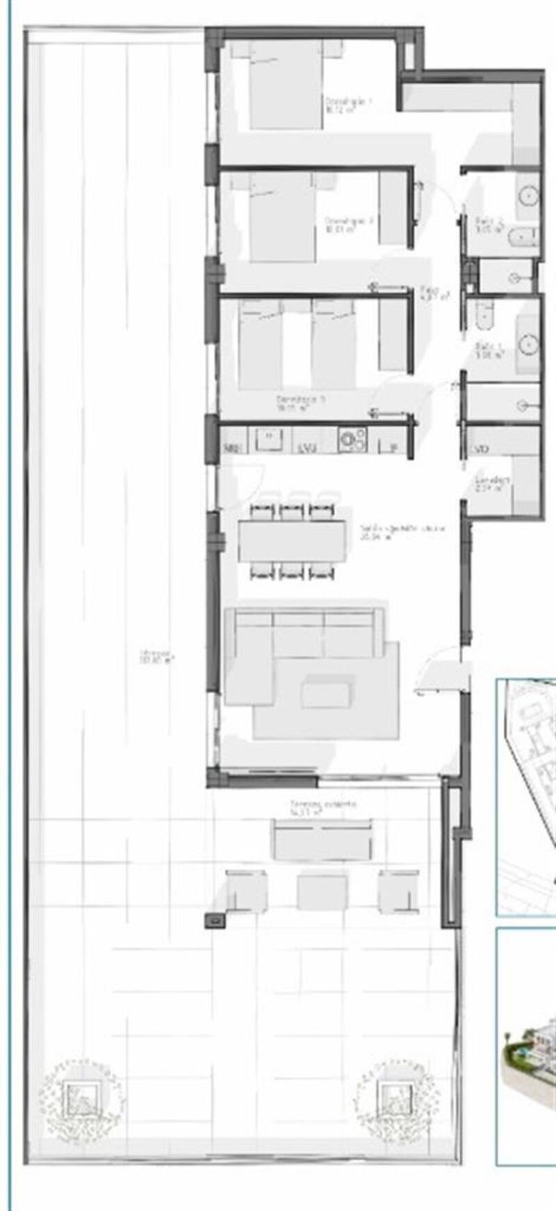 3 Cuarto Apartamento en venta