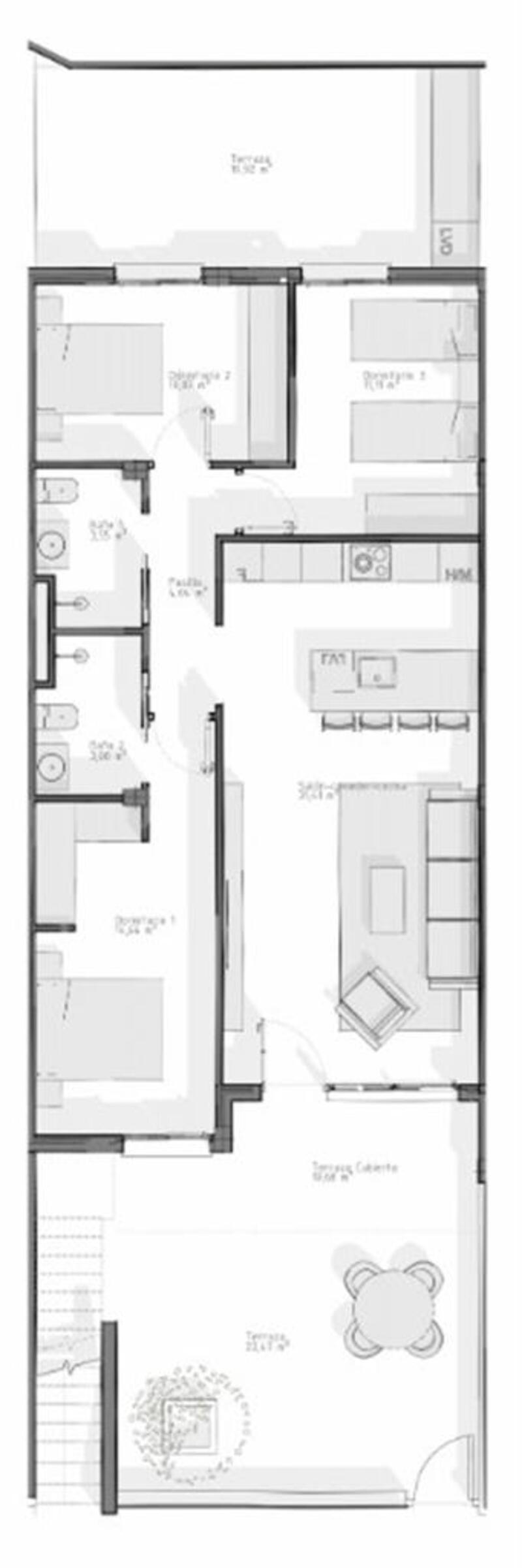 3 Cuarto Apartamento en venta