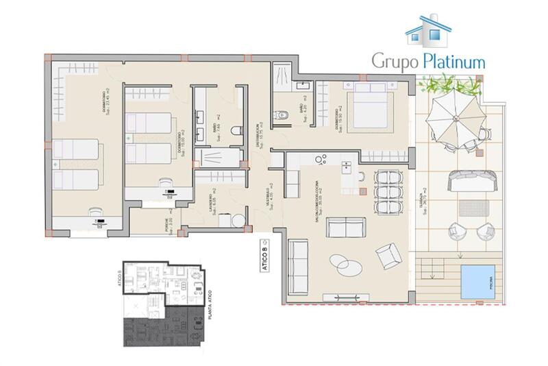 3 Schlafzimmer Appartement zu verkaufen