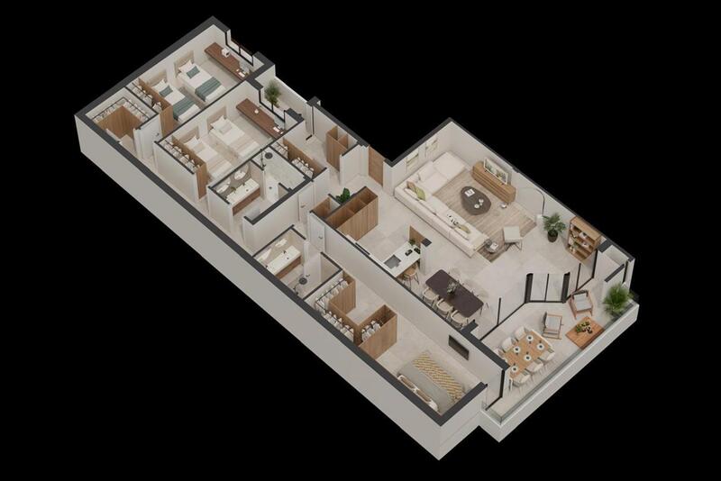 3 Schlafzimmer Appartement zu verkaufen