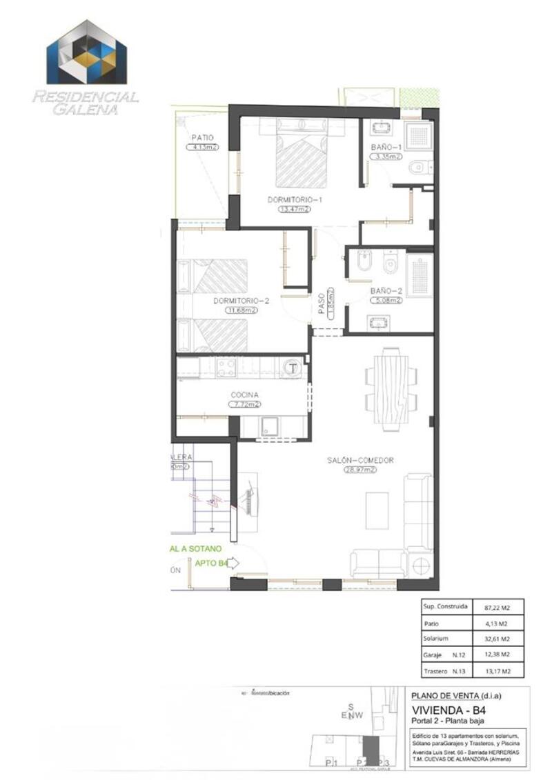 2 slaapkamer Appartement Te koop