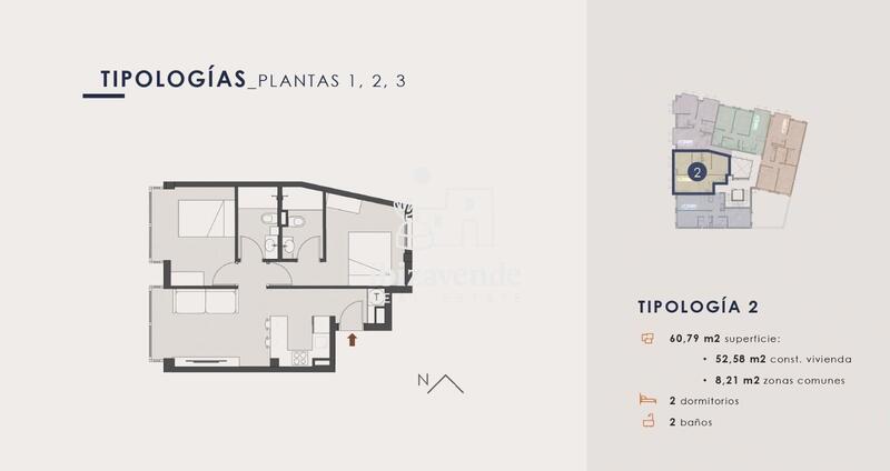 2 Cuarto Apartamento en venta