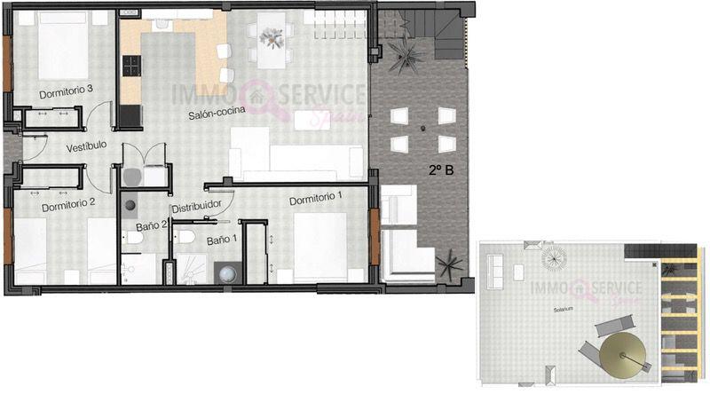 3 Schlafzimmer Appartement zu verkaufen