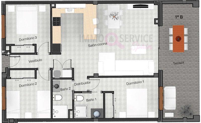 3 slaapkamer Appartement Te koop