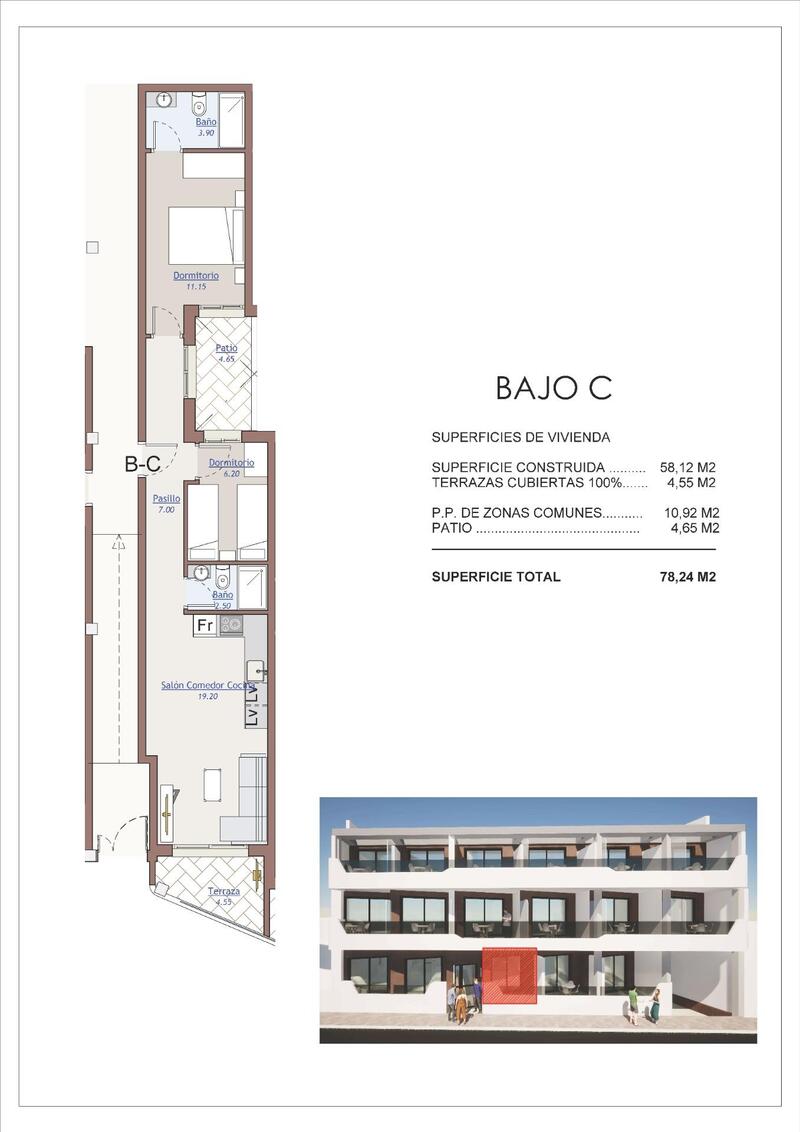 2 slaapkamer Appartement Te koop