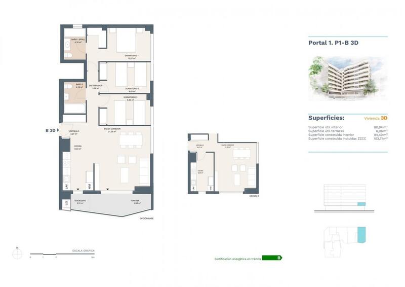 3 chambre Appartement à vendre