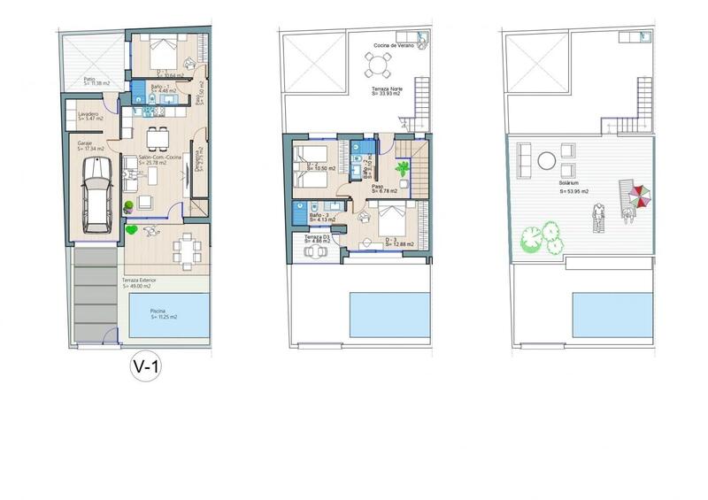 3 soveværelse Byhus til salg