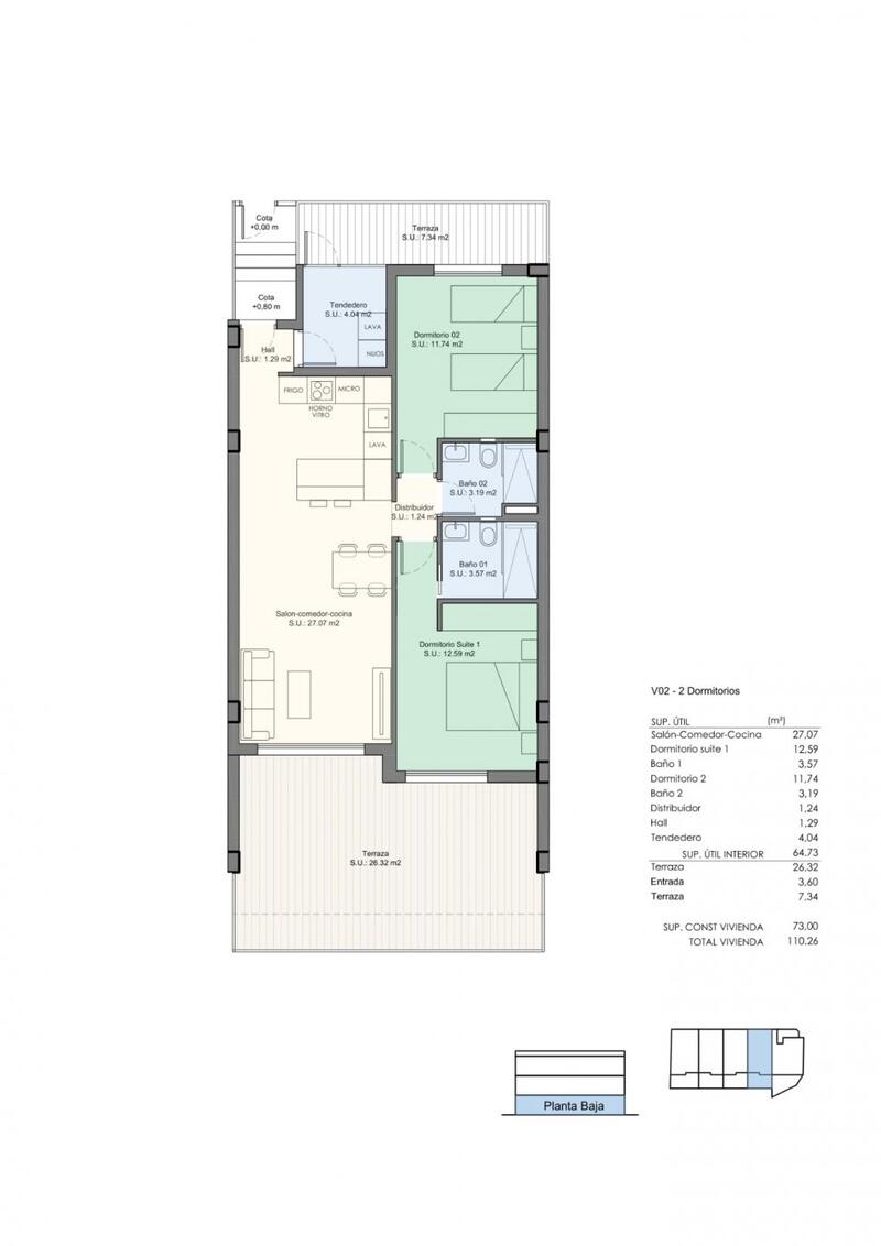 2 Schlafzimmer Appartement zu verkaufen