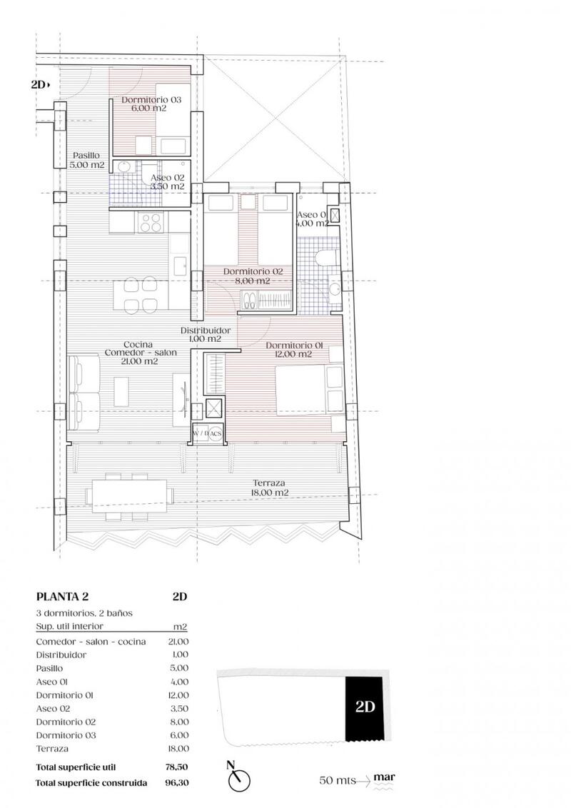 3 chambre Appartement à vendre