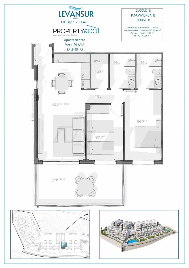 2 slaapkamer Appartement Te koop