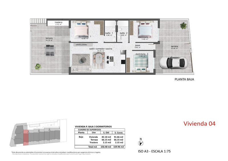 3 Cuarto Apartamento en venta