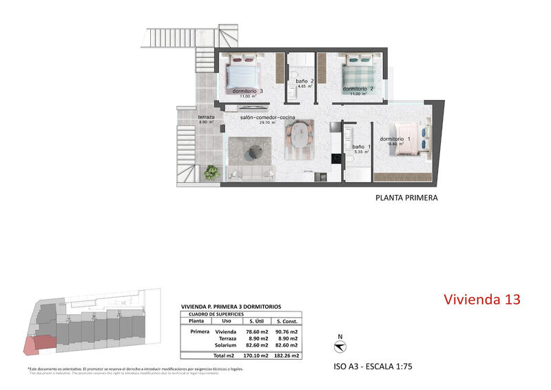 3 Cuarto Apartamento en venta