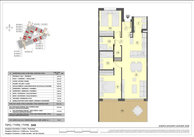 2 slaapkamer Appartement Te koop