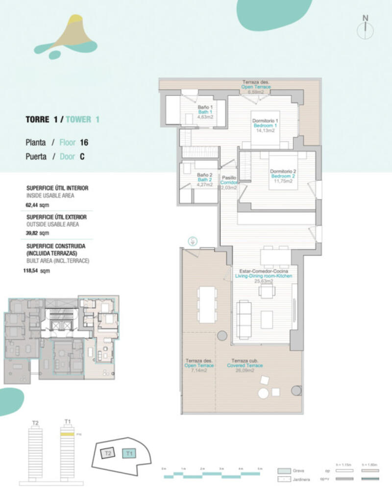 2 Schlafzimmer Appartement zu verkaufen