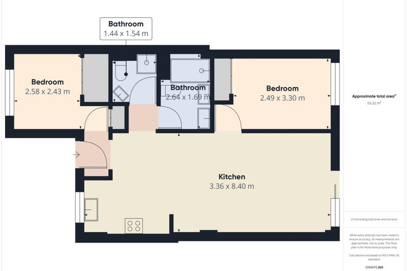 2 slaapkamer Appartement Te koop