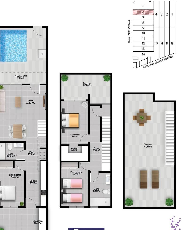 3 sovrum Duplex till salu