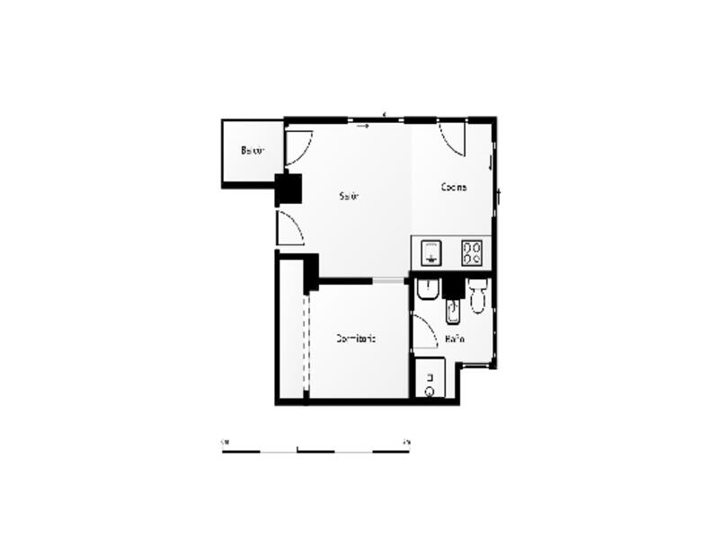 1 Cuarto Apartamento en venta